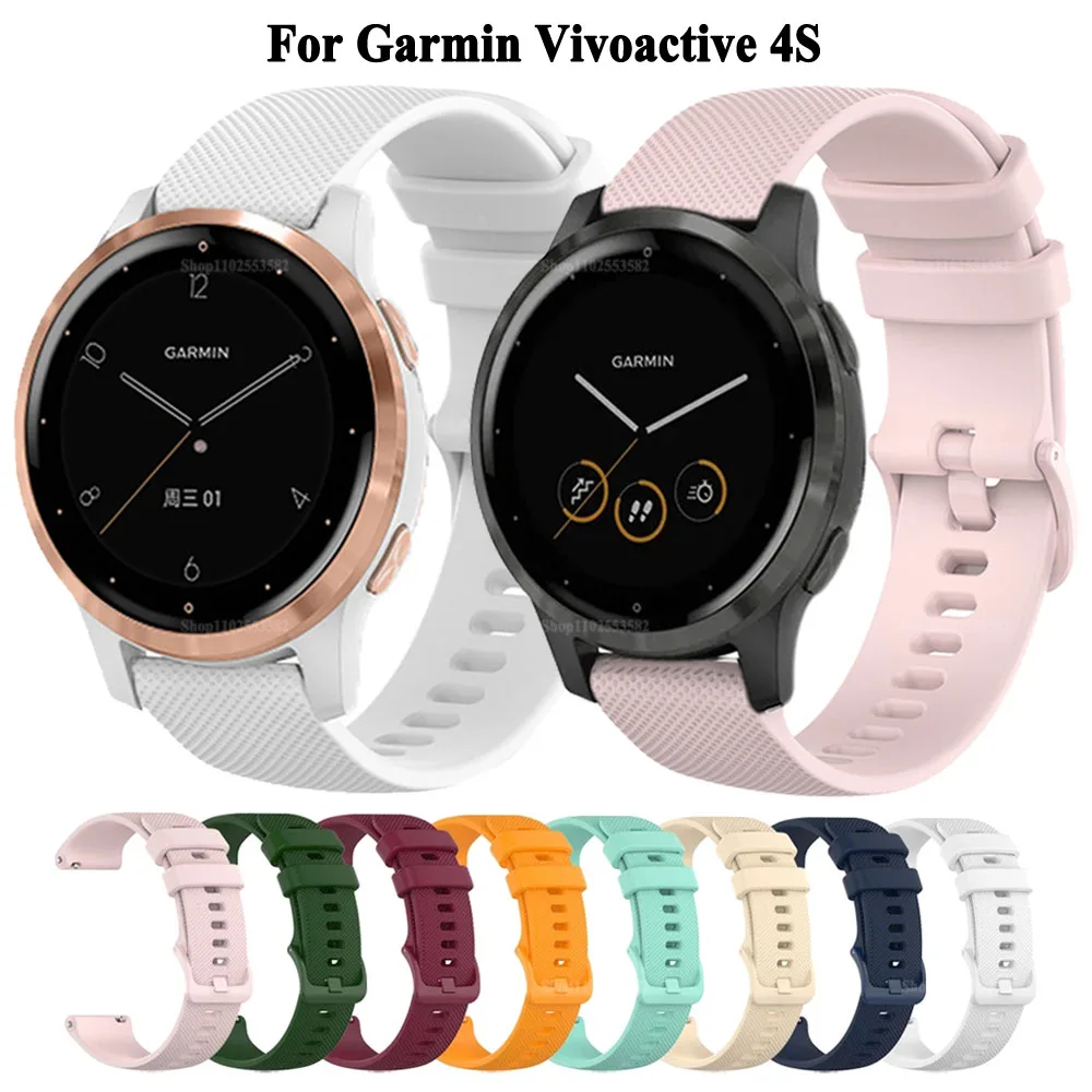 Correa de reloj de 18mm para Garmin Vivoactive 4S Venu 2S Vivomove 3S Forerunner 265S 255S Huawei GT5 Pro 42mm GT4 41mm