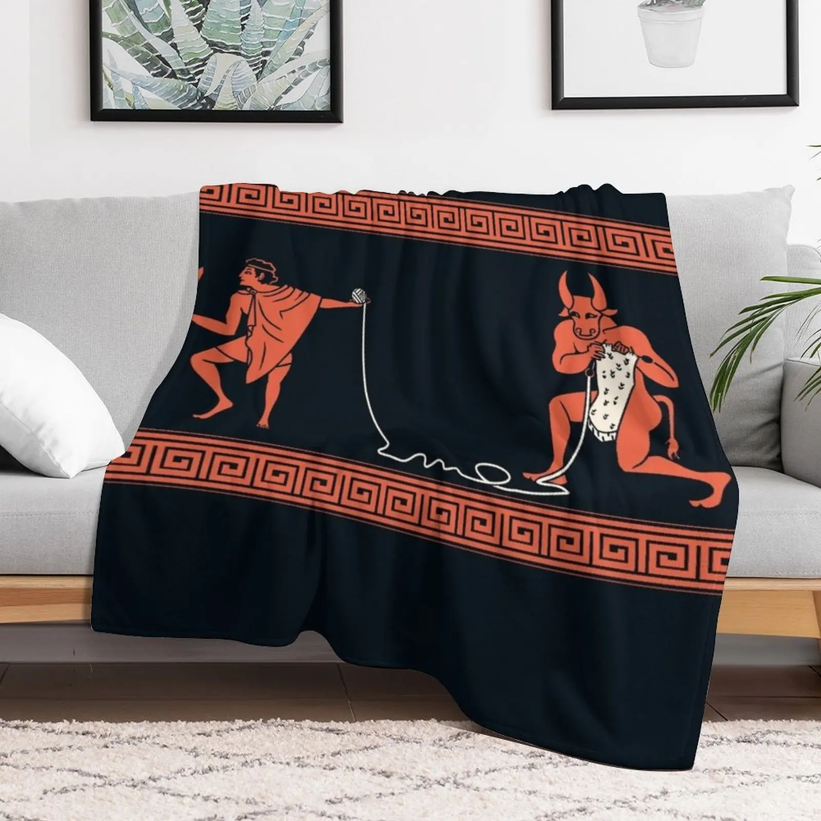 Crafty Minotaur Throw Blanket