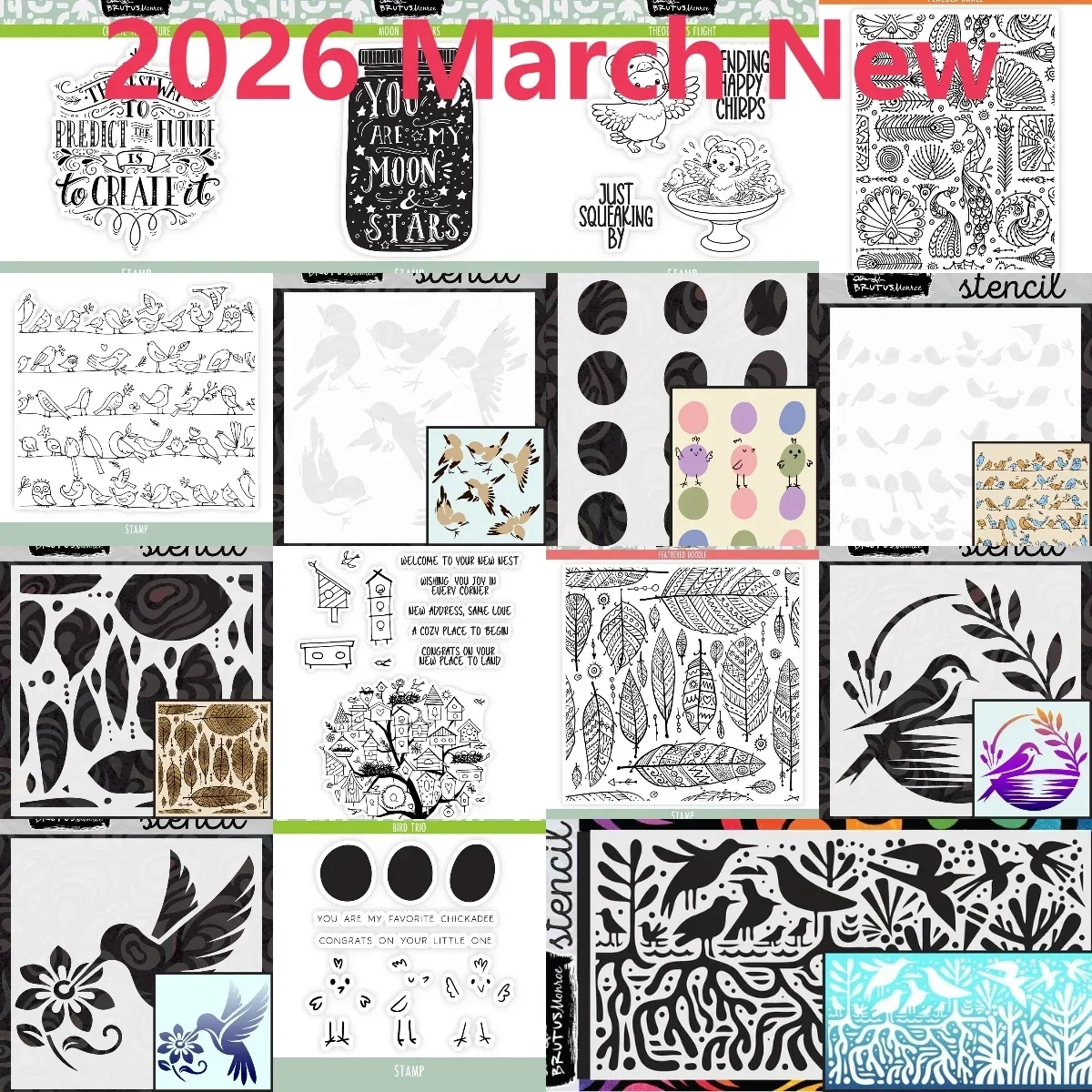 Flight Pattern | Mixed Media Layering Scrapbook Diary Decoration Stencil Embossing Template DIY Greeting Card Handmade 2026 New