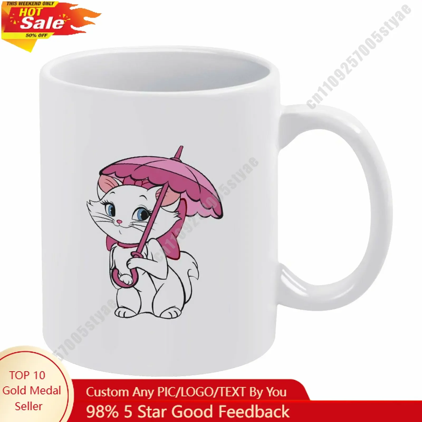 

Marie Mug Disney Cartoon Customization Upload Your Own Image Logo Text Coffee Cup Holidays Birthday Ceramic Cup