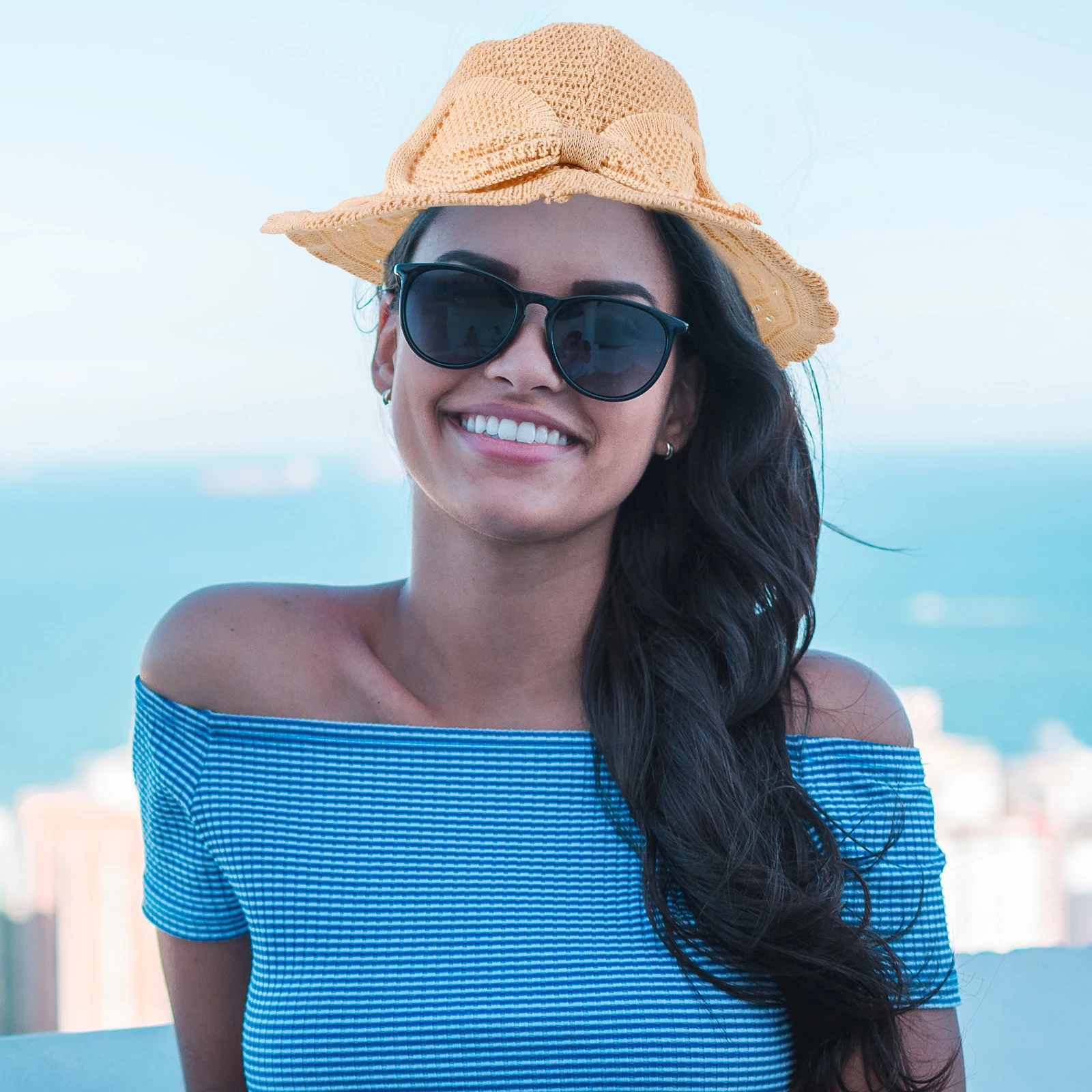 

knitted hat seaside knitted hat women knitted hat sun block knitted hat vacation knitted hat