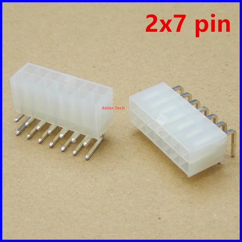 5PCS 5569 4.2mm right angle female socket power wire  PCB connector 14Pin  2x7 2*7 for 5557 plug pc/car/computer