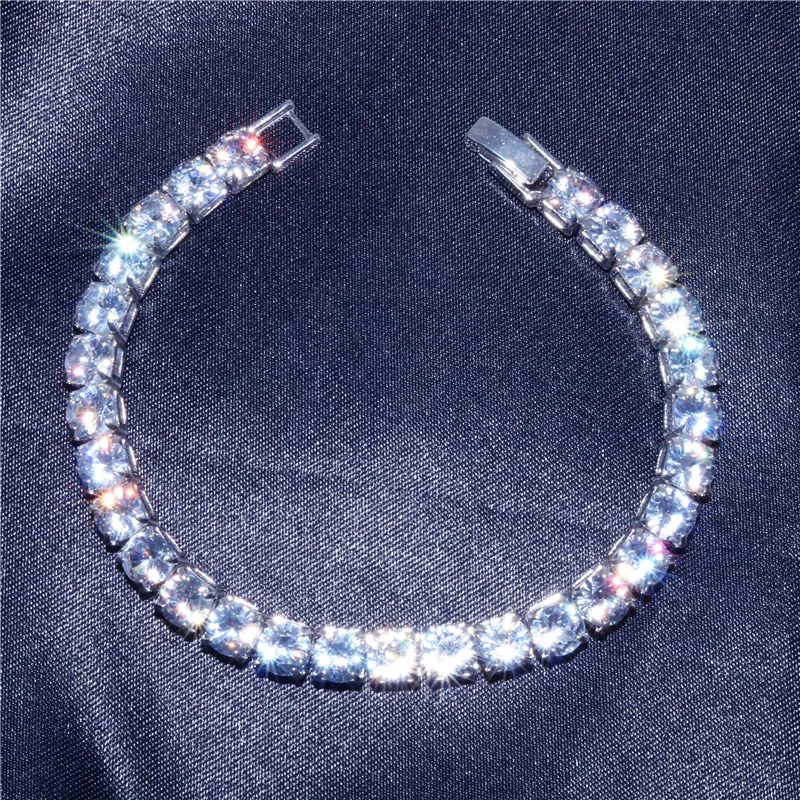 Cubic Zirconia Tennis Bracelets for Women Iced Out Chain Silver Color Bracelet Men Zircon Armband CZ Pulseras Jewelry Gift