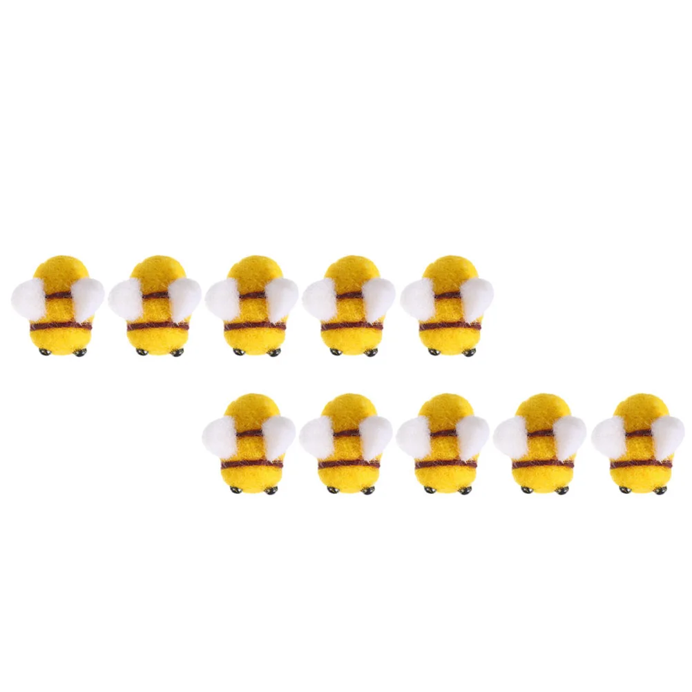 

30Pcs Wool Felt Bee Craft Supplies Small Bee Shape DIY Hair Accessories Clothes Decoration Party Wall Embellishments