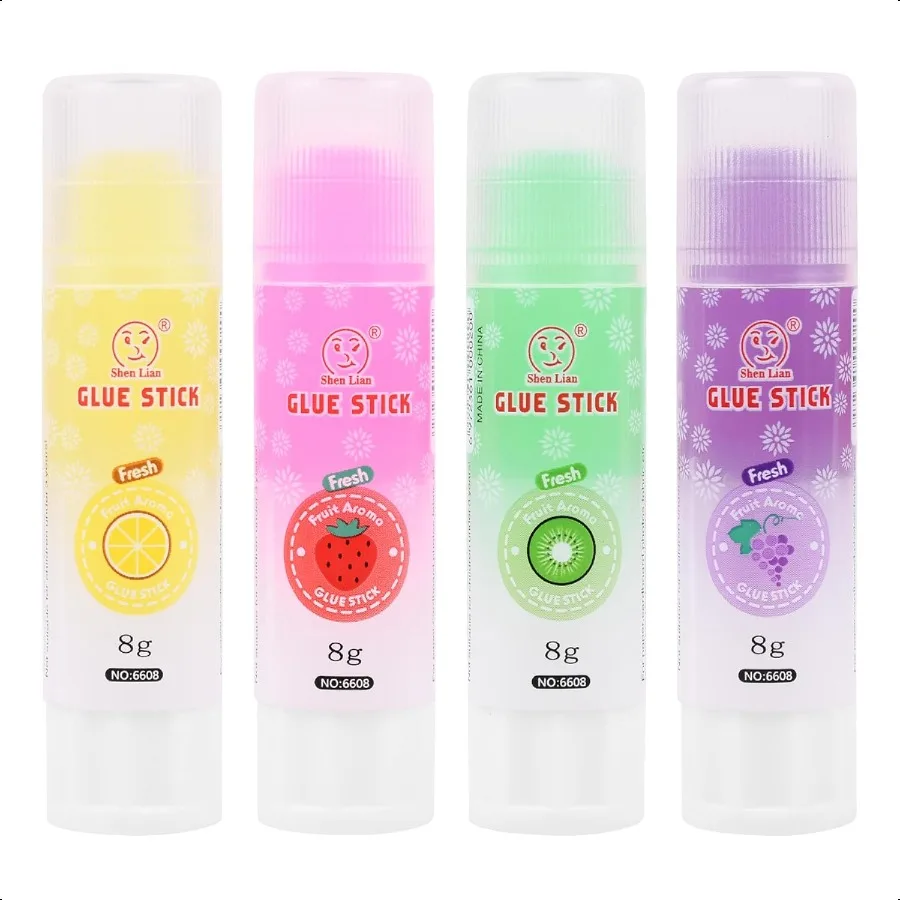 

Colored Glue Sticks Transparent Strong Adhesive QuickDrying Versatile Sticks for School Office Home Crafting plies 0.28 Oz 4 Pa