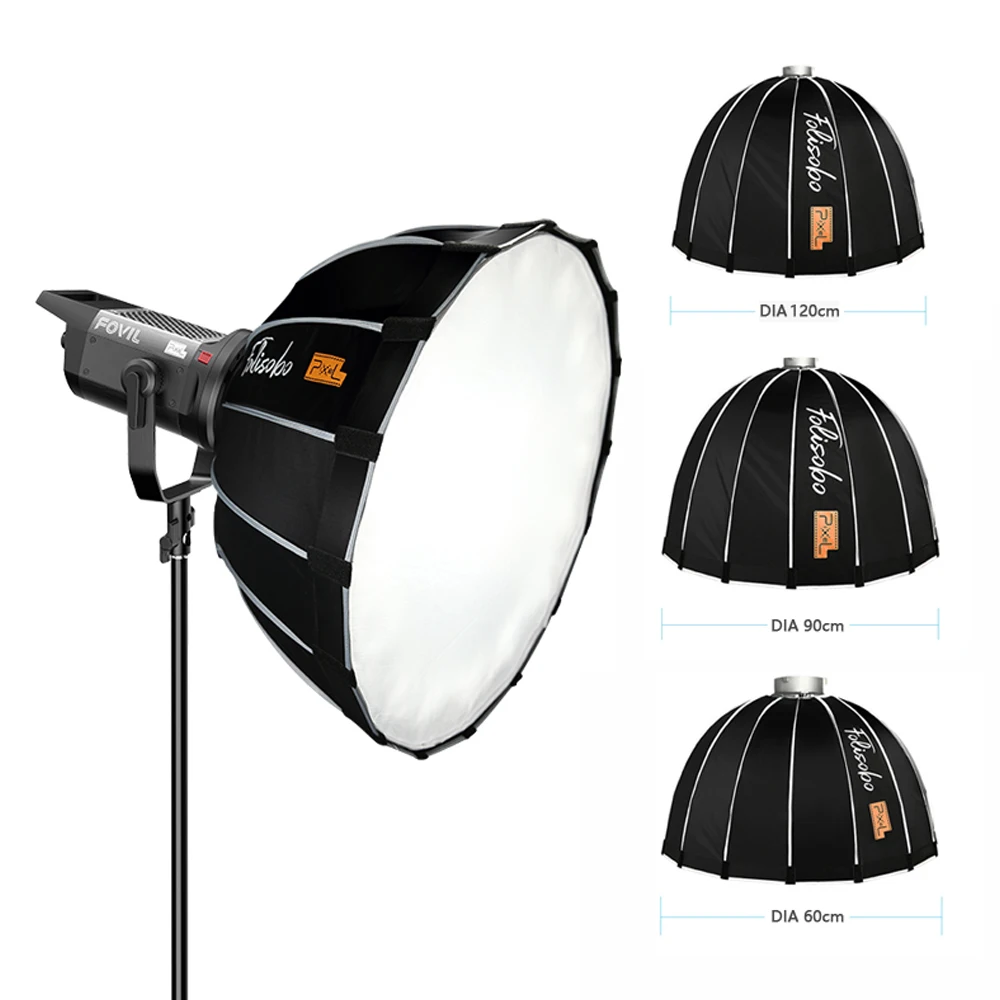 Pixel Photography Softbox 60cm/90cm/120cm Professional Softbox Lighting For COB Video Photo Studio