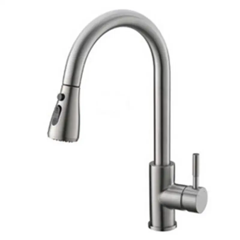 

Single Handle Touch Activated Kitchen Faucet with Pull Out Sprayer, 2-Way Spray, Brushed Nickel Finish