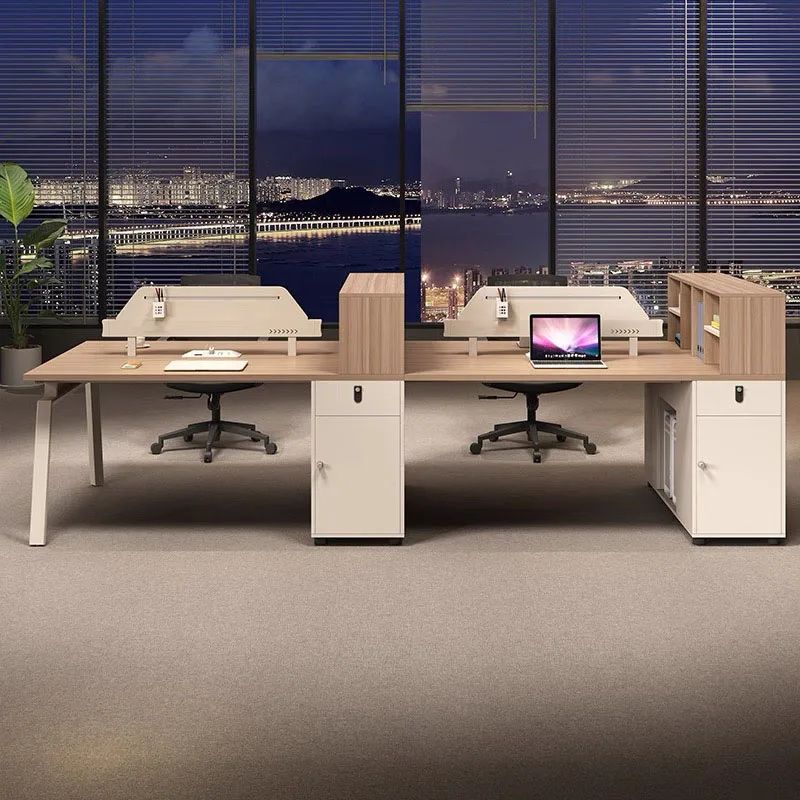 ~*  Office Desk Office Staff Desk Simple Modern Screen Station Locker Partition Employee Computer Desk Office Workstation