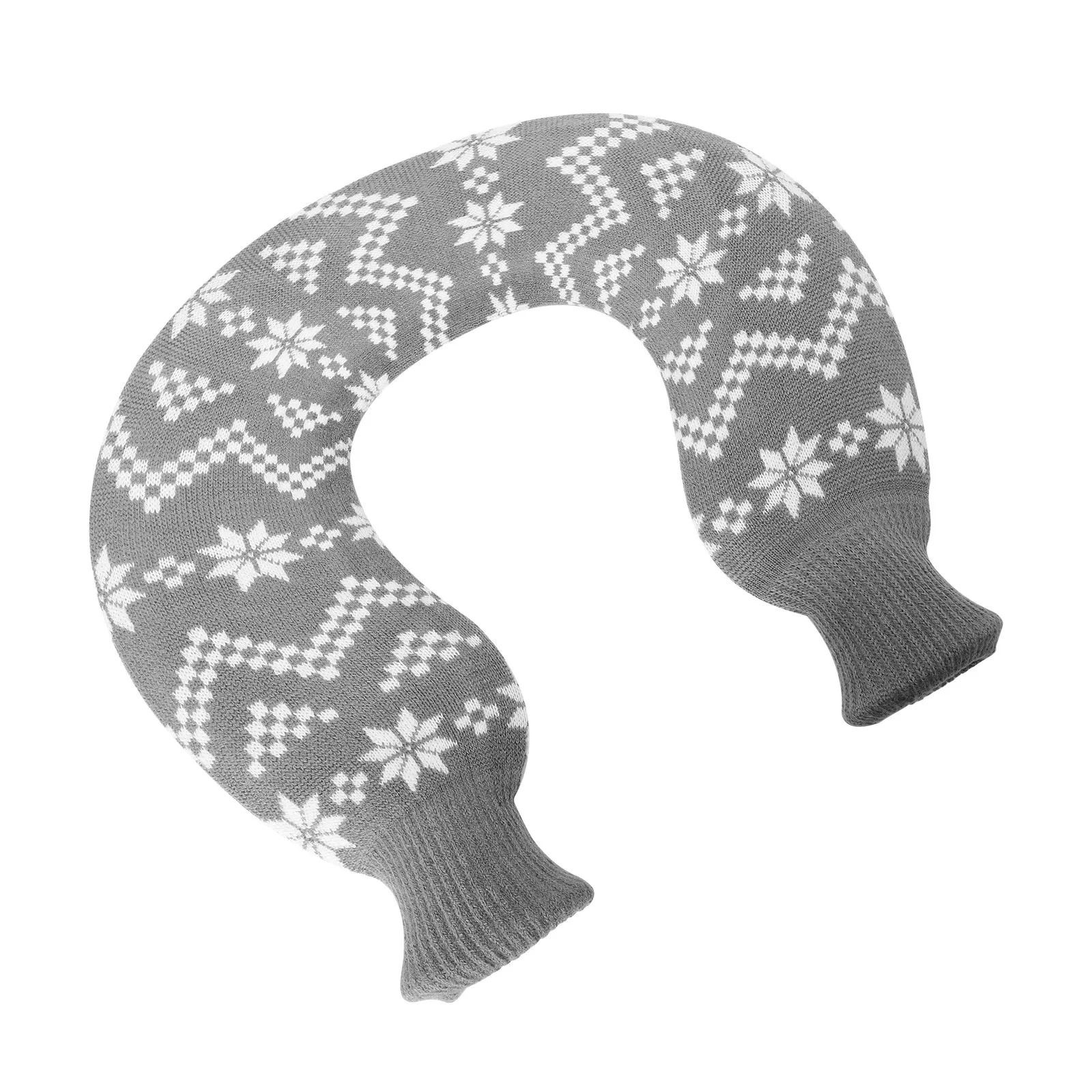 

U-Shaped Hot Water Bag Winter Household Hot Water Bottle Knitting Cover -Lasting Heat Therapy Hand Warmer Neck Waist Cold