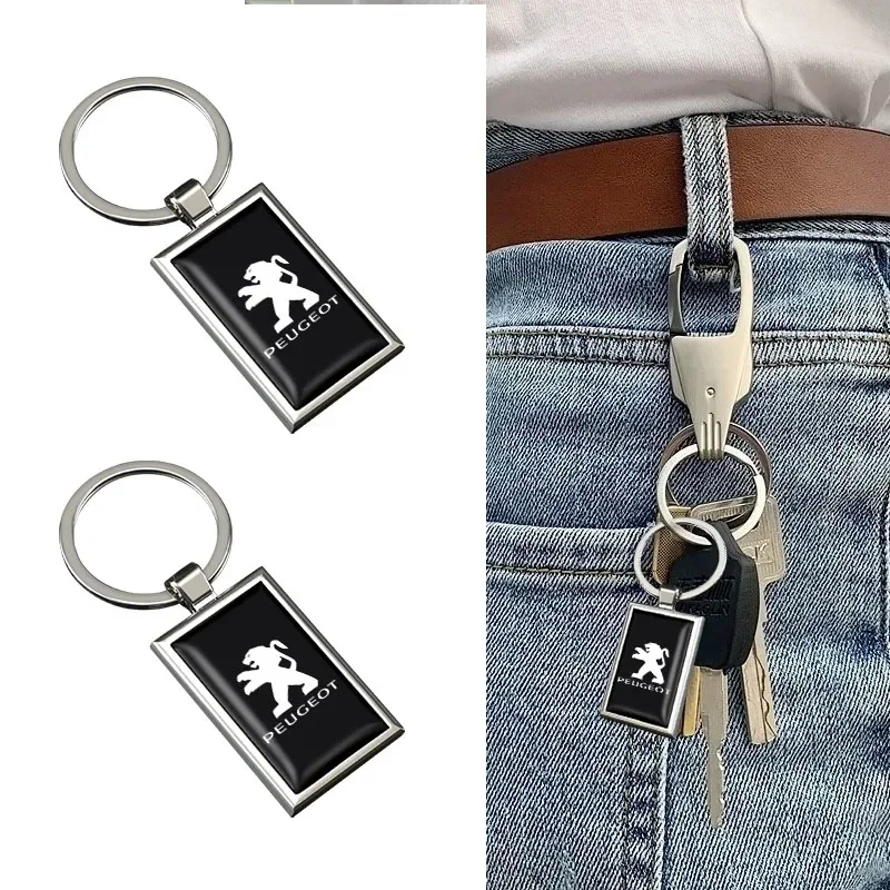 Peugeot Car Emblem Pendant Keychain Keyring Auto Accessories For Peugeot 206 307 308 3008 207 208 408 4008 508 5008 2008 301 106