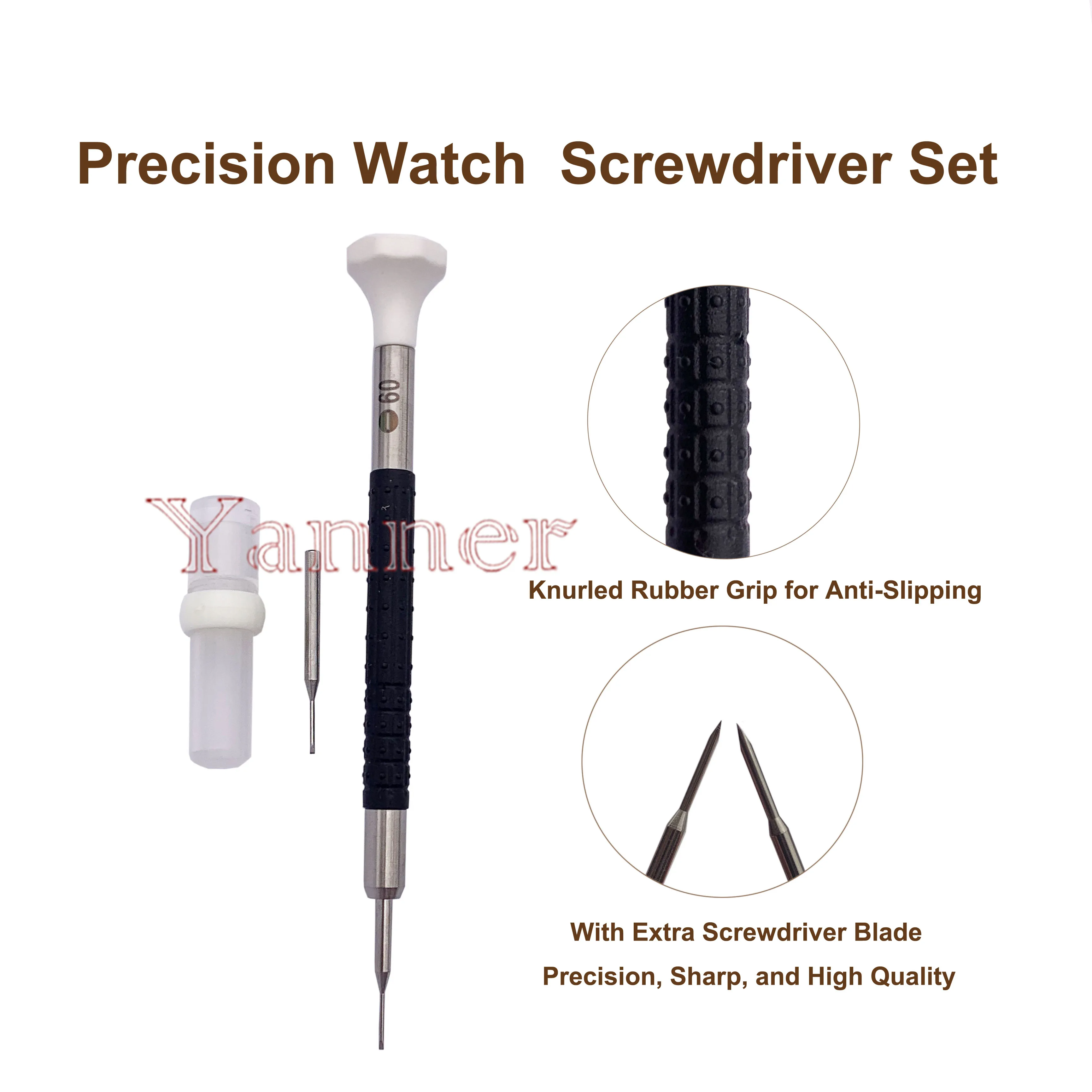 Watch Screwdriver Set Of 10 Pieces Stainless Steel Ergonomic Professional Watchmakers Repair Tool