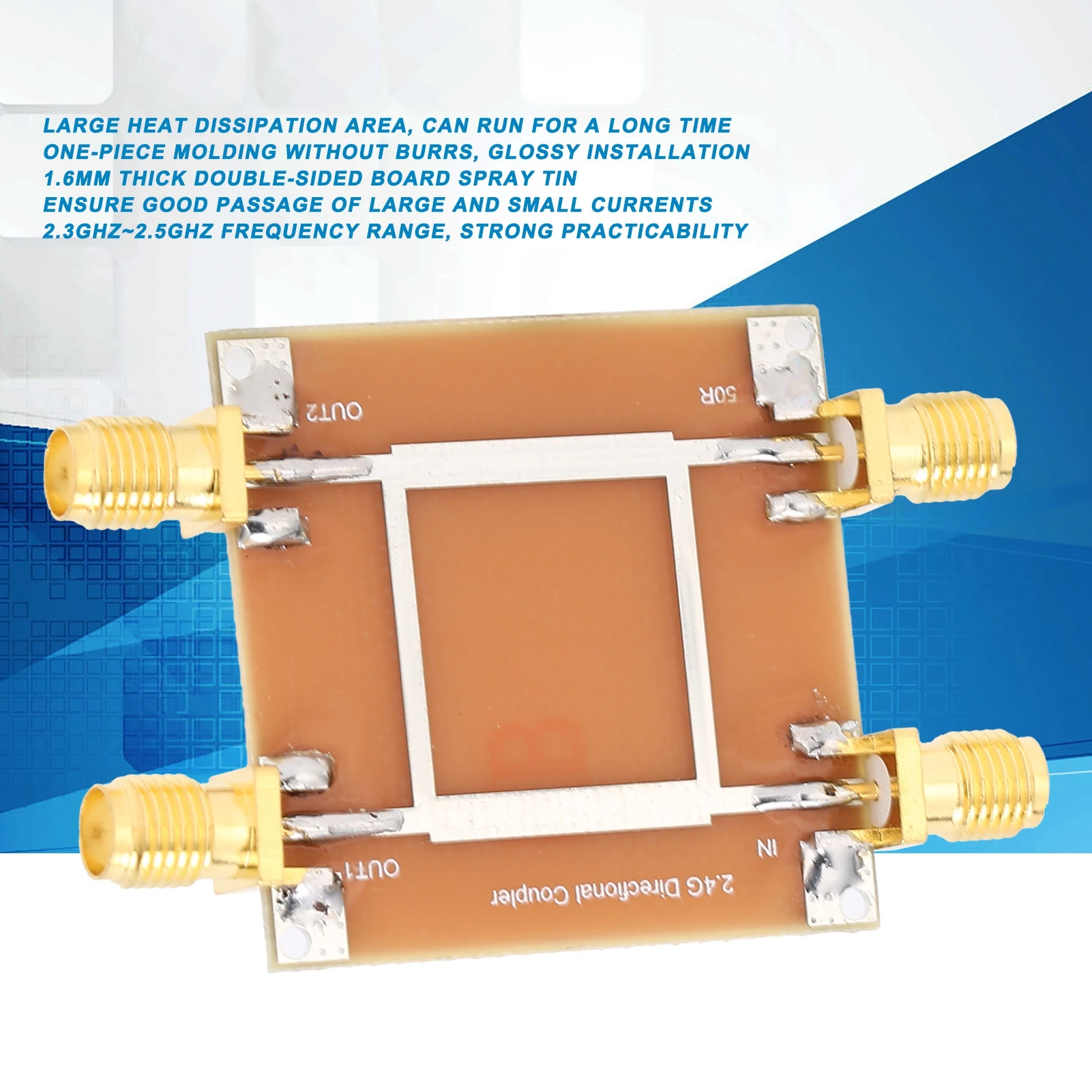 

Power Divider Module Directional Coupler Bridge Microstrip Circuit Test Components 2.3‑2.5GHZ Signal Distribution Module