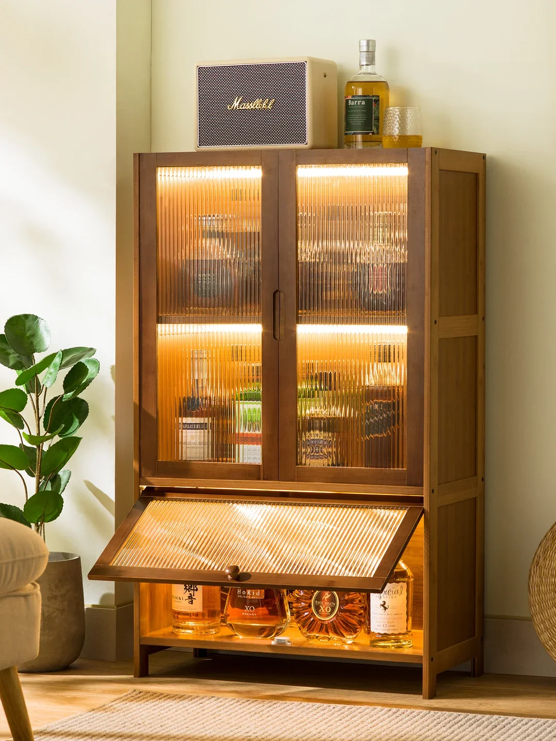 

Modern Simple Side Cabinet Shelf Living Room Against Wall Small Wine Figure Locker Wine Cabinet Display Cabinet