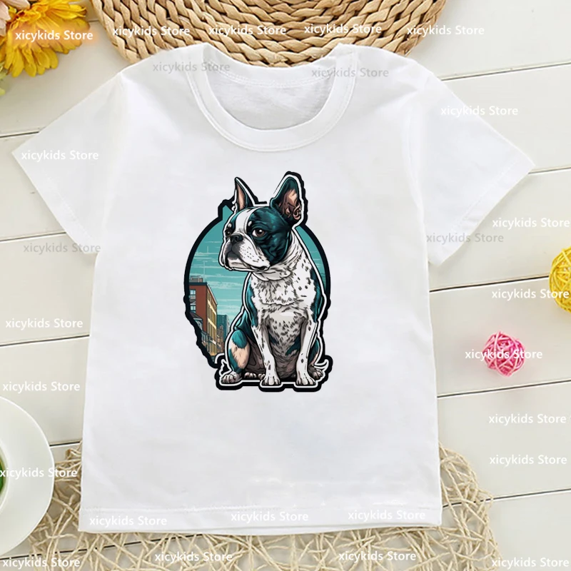 Cavalier King Charles Spaniel Pet Dog Animal Print Girls t-shirts Summer Fashion Kids tshirt Funny Boys t-shirts White Tops