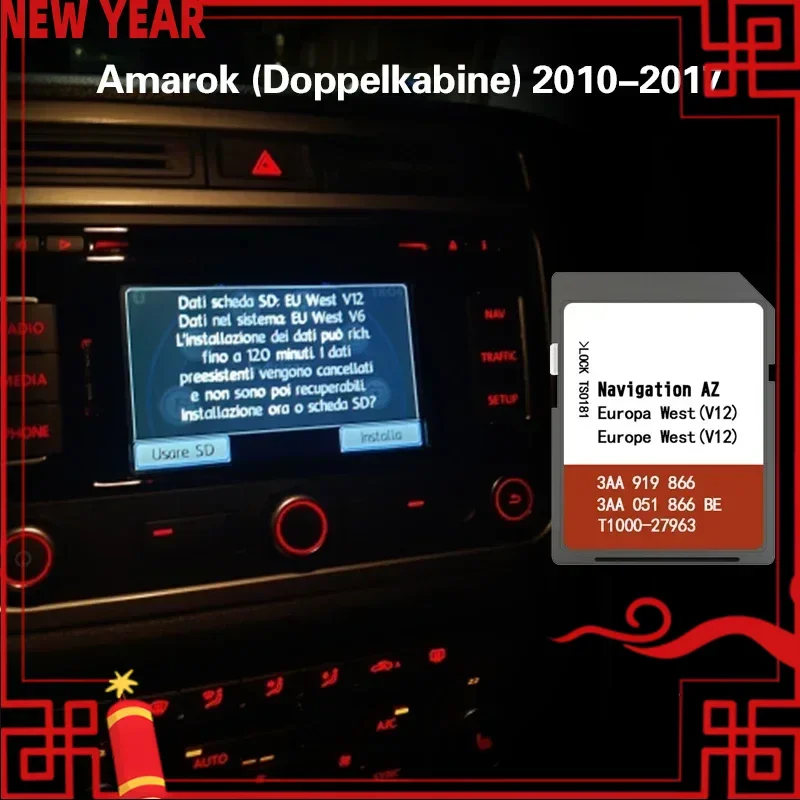 

USE for Amarok (Doppelkabine) 2010-2017 Western Europe RNS 315 Navi Card