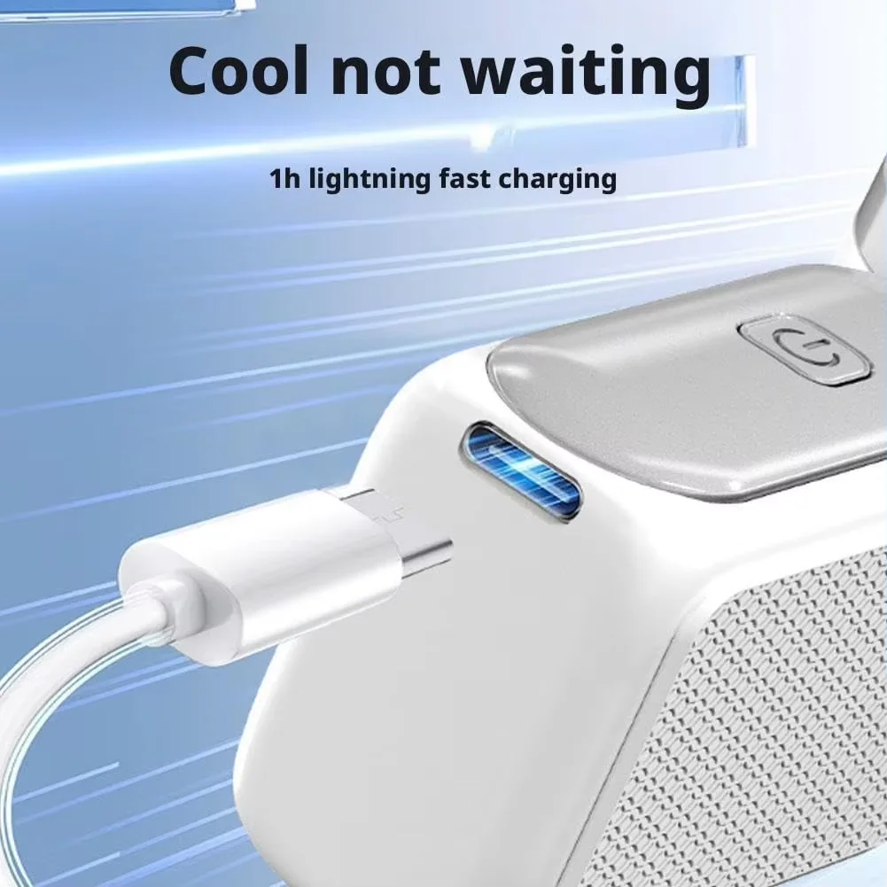مروحة محمولة صغيرة محمولة 100 سرعة مروحة تبريد قابلة للشحن متعددة الوظائف هدية السفر تبريد للاستخدام في مكتب السفر في الهواء الطلق