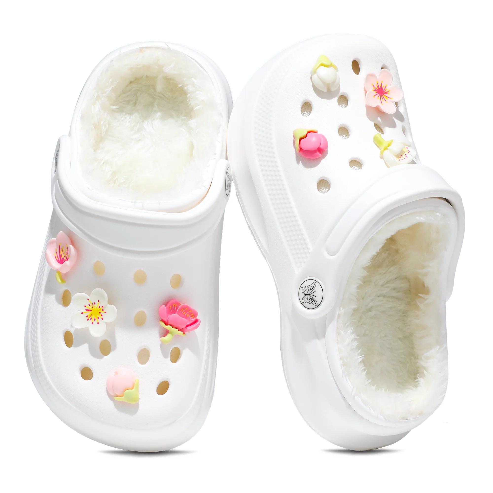 Kinder-Clogs und -Mules mit Fellfutter, leichte Garten-Schuhe mit Baumwollfutter, warme Hausschuhe für Jungen, Mädchen und Kleinkinder, 168. – Detail 2