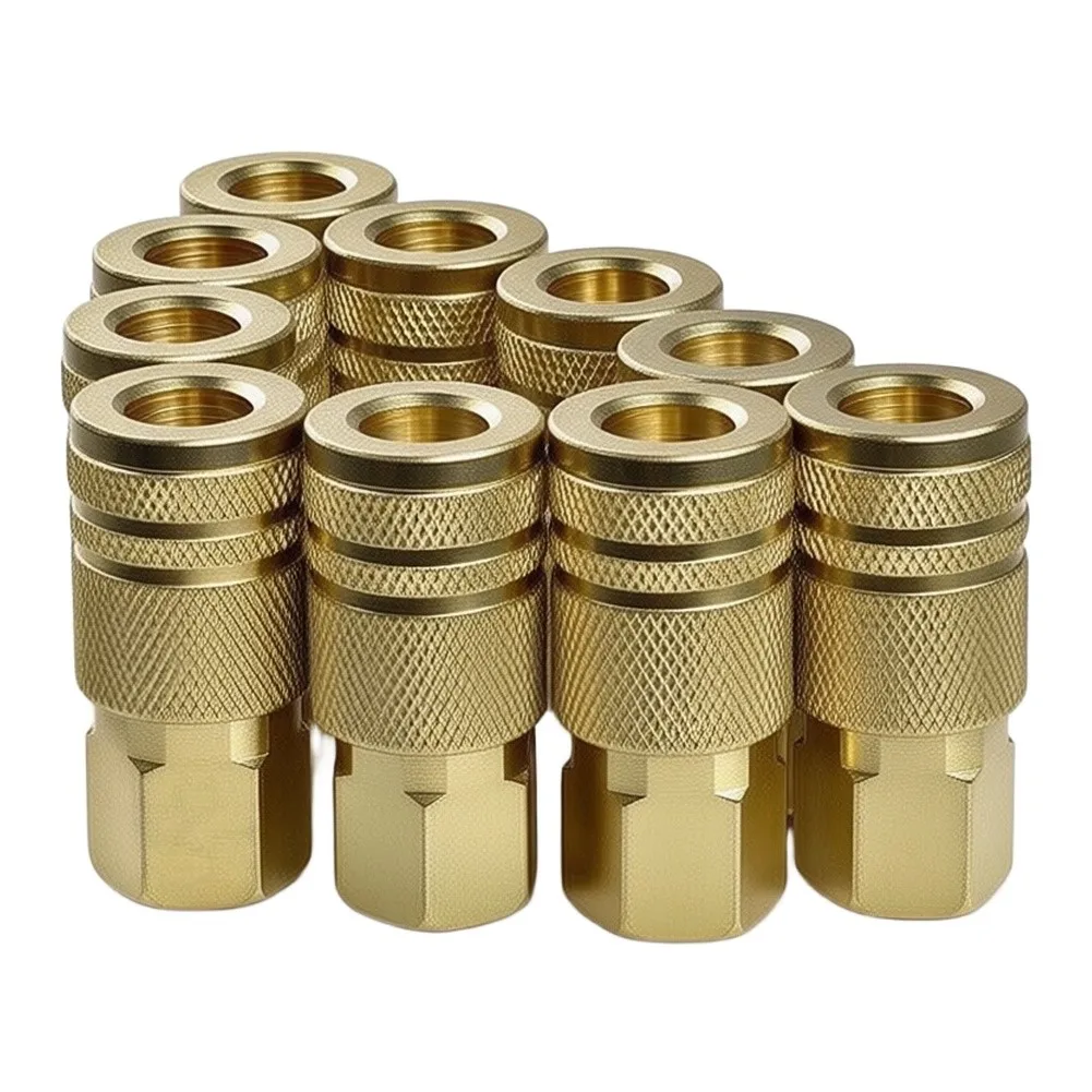 45Pcs 1/4in NPT Quick Connect Air Fitting Kit for Compressor Hose Tools Includes Male Female Couplers Connectors Hex Nipples