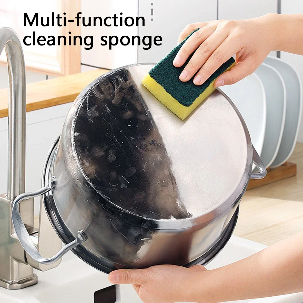 20/30pcs Dishwashing Sponge Kitchen Nano Emery Magic Clean Rub Pot Rust Focal Stains Sponge Removing Kit Cleaning Brush Sponges