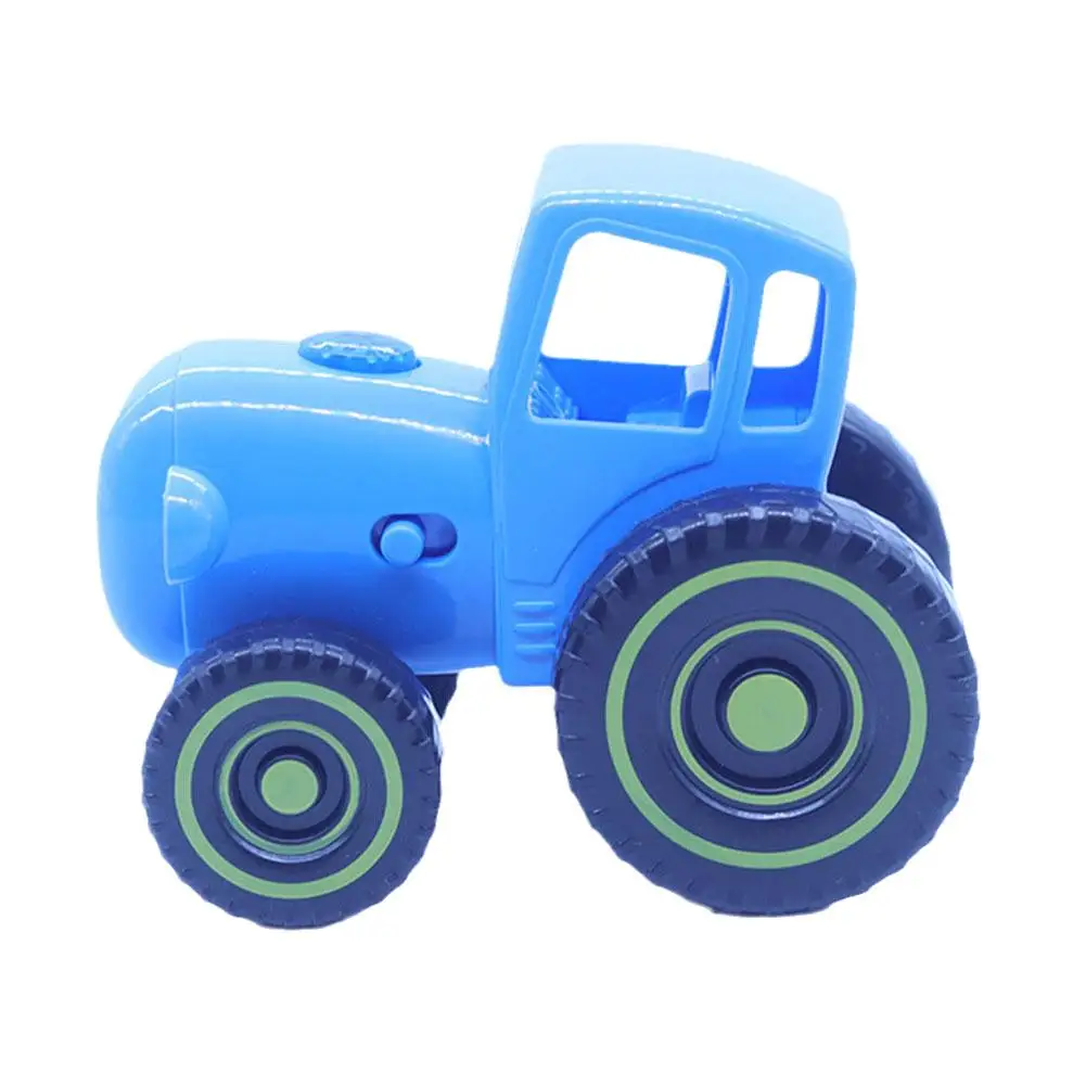 Petite voiture bleue Mini jouets fermier bleu tracteur modèle de voiture apprentissage précoce tirer fil modèle de voiture jouet pour enfants 1/2/3/4/5 pièces