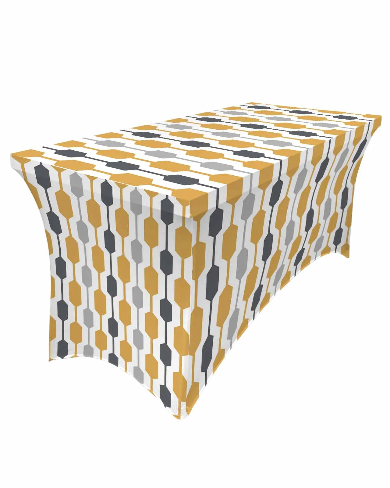 

Middle Ages Modern Abstract Geometry Rectangular Elastic Table Skirt Wedding Table Cover Kitchen Dining Table Tablecloth