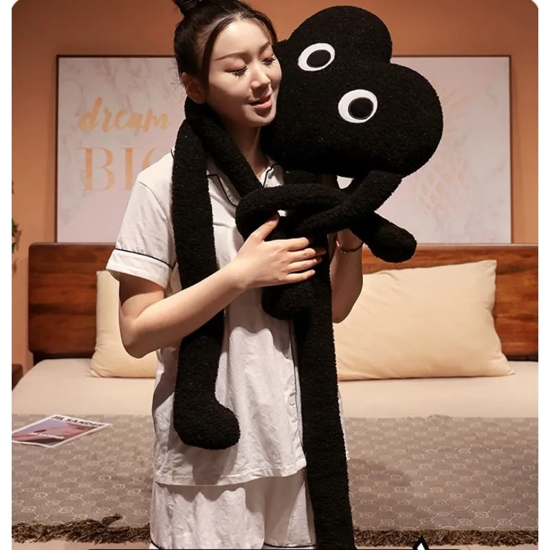 Cute and Stylish Plush Heart-shaped Pillow with Long Arms and Legs Red Quirky Cushion for Home Decoration Soft Sofa Pillow
