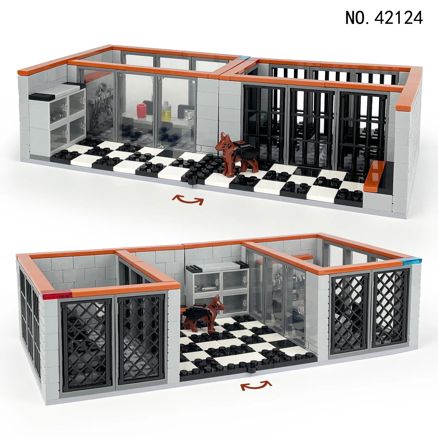 City Police Prison Station Building Blocks SWAT Dog Prison Figures Accessories Bricks Educational Toys Gift For Children Boy