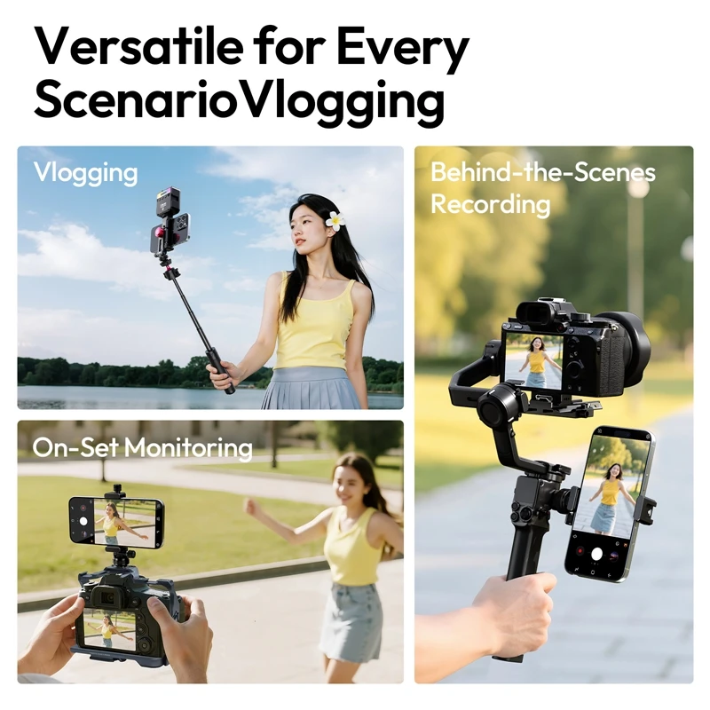 Ulanzi MA61 QuickClip Uchwyt do telefonu z mocowaniem zimnej stopki i obrotem 360 stopni °   Obrotowy uchwyt 1/4 cala, śruba 65-90 mm szerokości do statywu, mocowania lampy wideo. — zdjęcie produktu 6