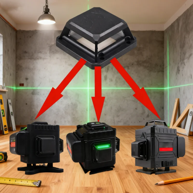 Professional Laser Level Shield, 4D Waterproof Glass Protector for Self Leveling Lasers, High Transparency & Scratch Resistant