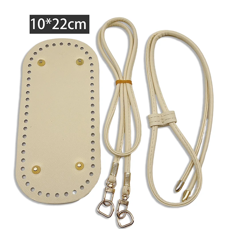 Leather Bag Strap Unique Bag Bottoms Accessories Material for DIY Handmade Hollow Drawstring Braided Bucket Bag