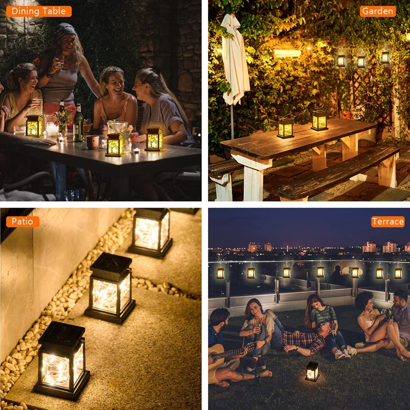 Solar Outdoor Retro Palace Lantern Floor Lights Lawn Landscape Hanging Atmosphere Candle Lighting Lamp Floor Yard Garden Decor image 6