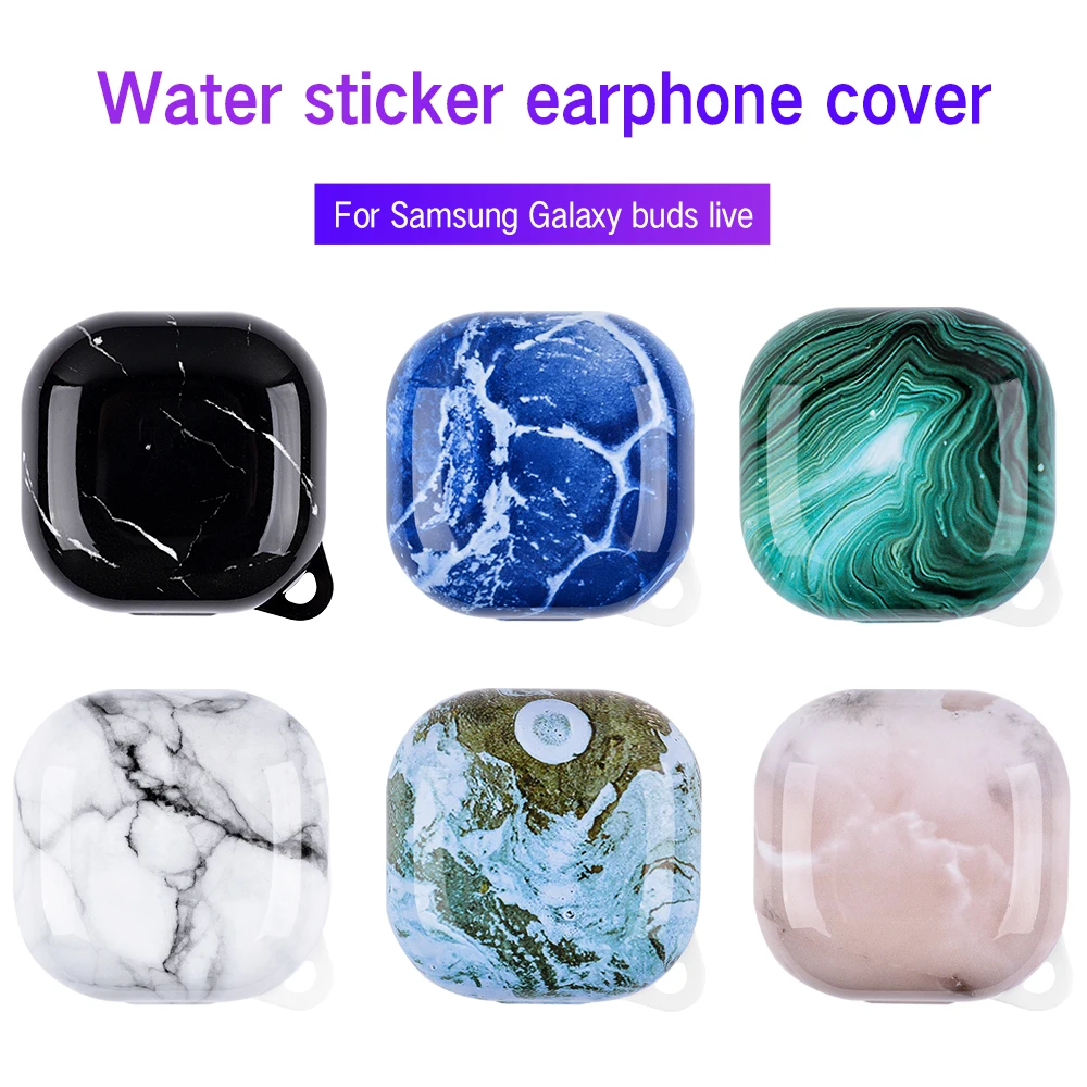 Case For Samsung Galaxy buds 2 Pro Live FE Case Hard PC Protective Cover Case For Galaxy buds Pro buds2 pro Marble Pattern Case