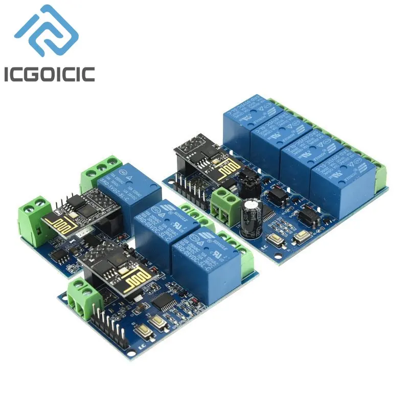 ESP8266 ESP-01 5V 1 2 4 sposób moduł przekaźnika WiFi rzeczy inteligentny przełącznik sterowania domowy zdalny ESP01 moduł bezprzewodowy WIFI aplikacja na telefon