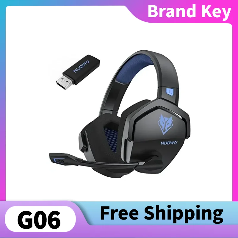 

NUBWO G06 Двойная беспроводная игровая гарнитура с микрофоном PS5 PS4 ПК Мобильный переключатель 2,4 ГГц Наушники со сверхшумоподавлением и микрофоном