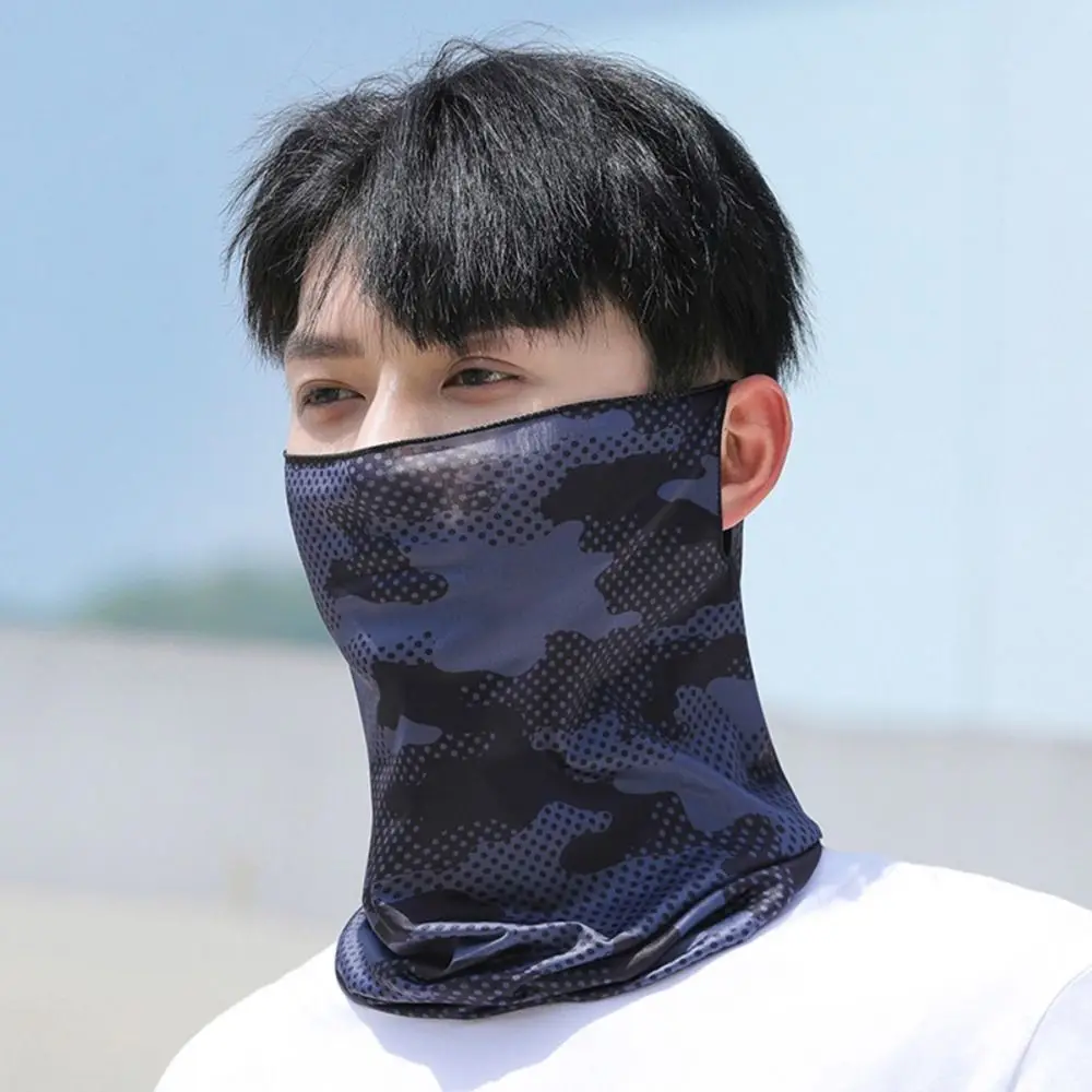 Summer lce Silk Breathable Bandana Cycling Running Scarf Riding Hiking Sports Face Mask Cover Cool Scarf For Men Women