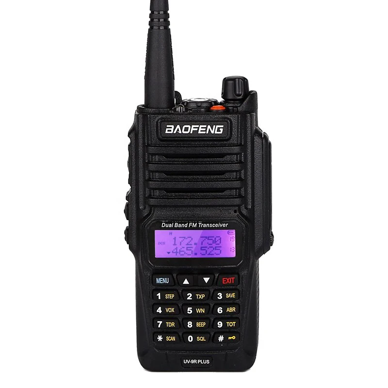 Baofeng UV-9RPlus1 Large-Capacity Battery High-Power 8W Waterproof V U Dual-Band Handheld  Walkie Talkie with Headset