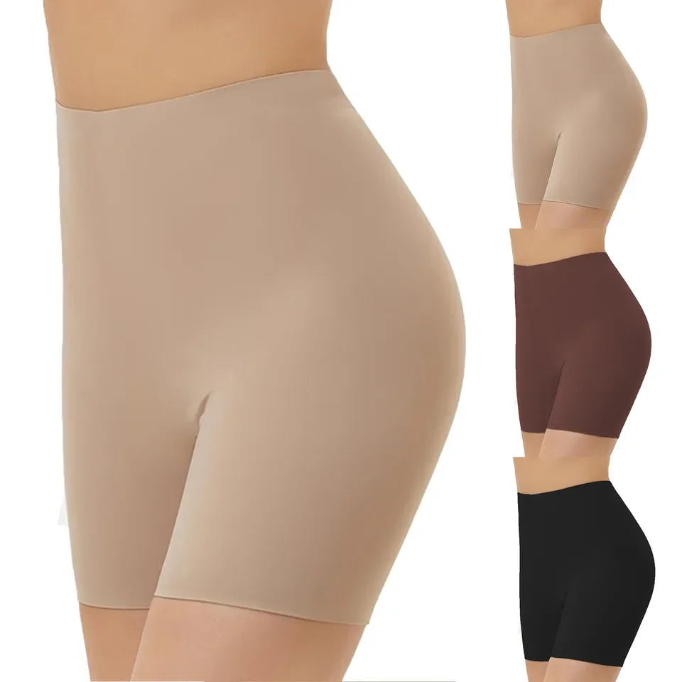 

Women Panties Seamless Boxers High Waist Tummy Control Underwear Comfort Boyshorts Soft Lingerie Female Breathable Underpants