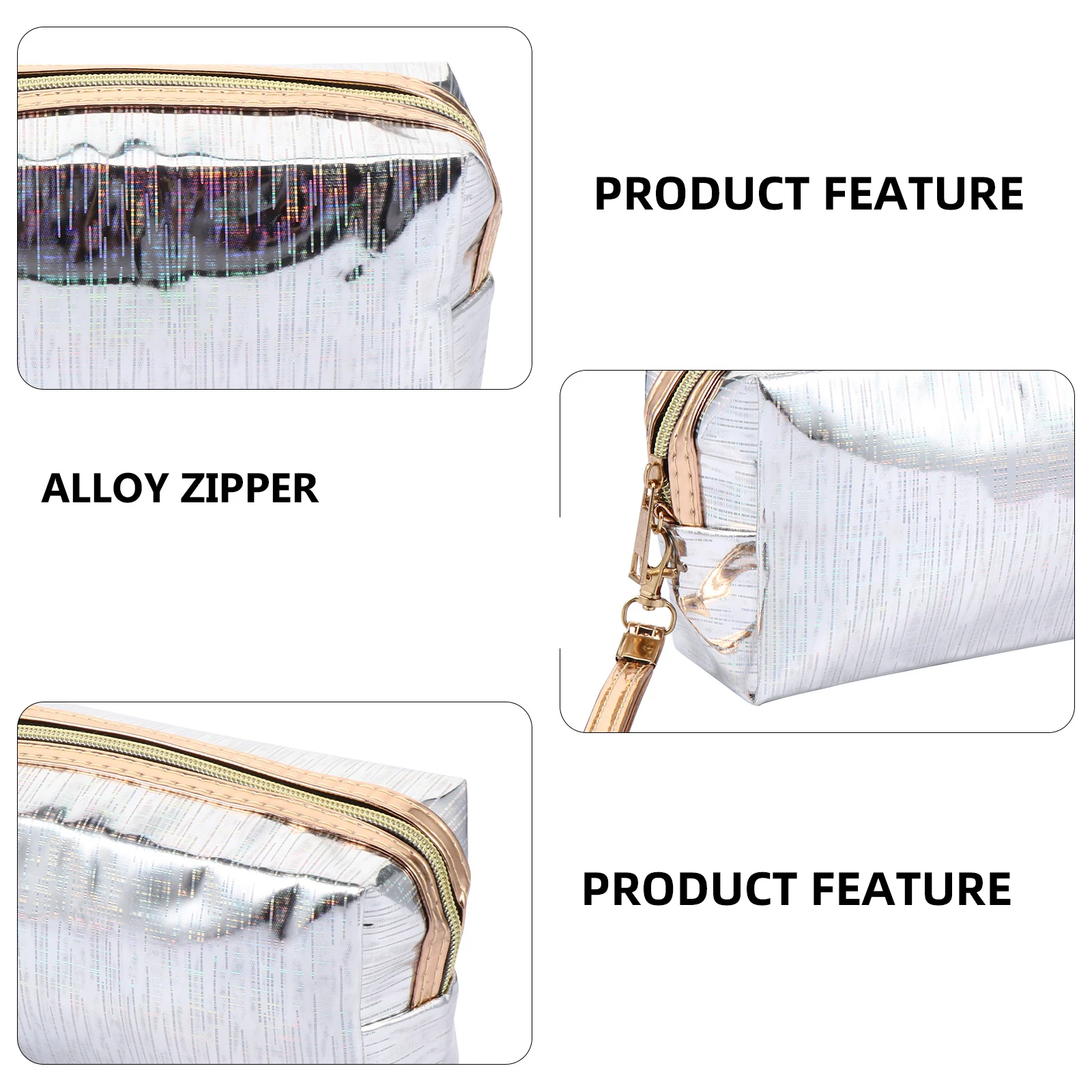 

Portable Bag Storage Travel Woman Case Bags Makeup Toiletry Waterproof Tpu Alloy Zipper Small Capacity High Quality
