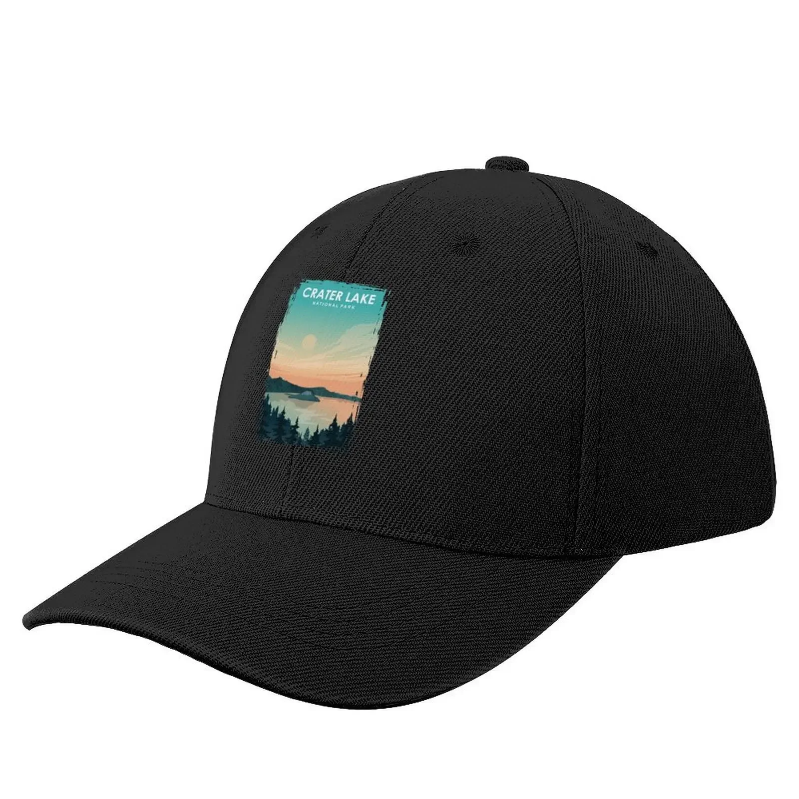 Crater Lake National Park Travel Poster Baseball Cap Vintage Luxury Man Hat derby hat Girl'S Hats Men's