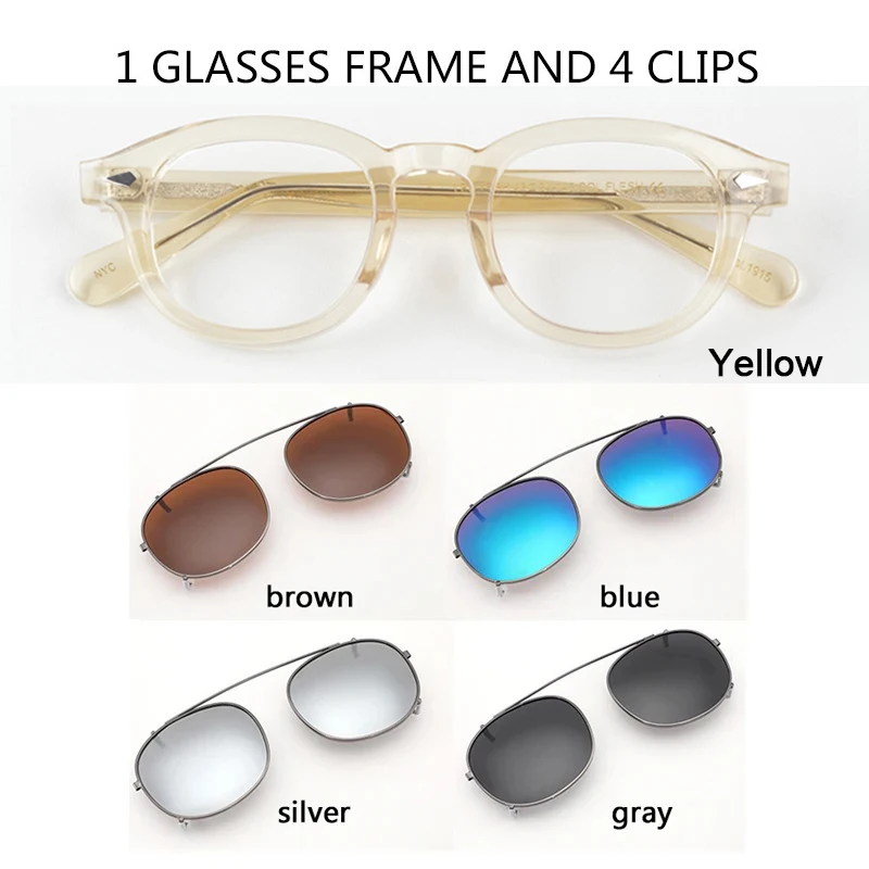 Runde Clip auf Sonnenbrille Frauen Polarisierte Linse UV400 Mann Johnny Depp Lemtosh Sonnenbrille Luxus Marke Vintage Schutzbrillen – Detail 22
