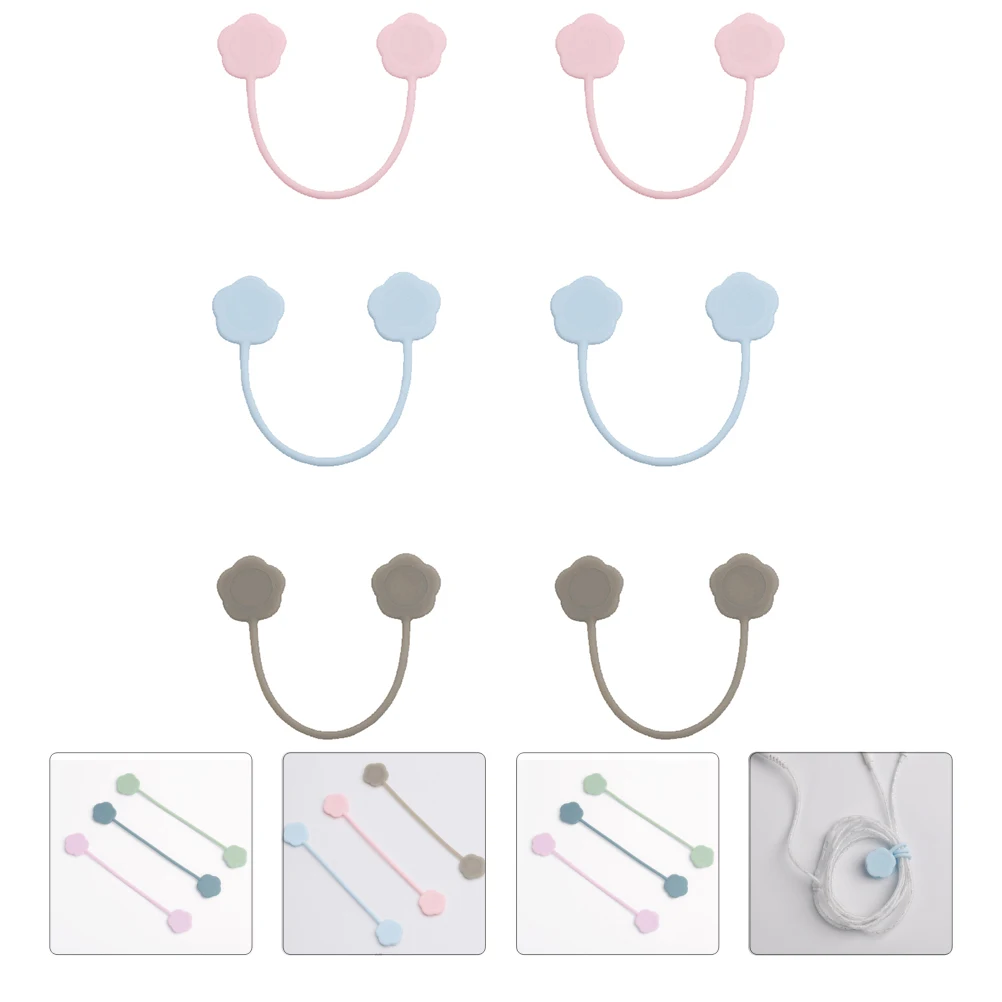 

6 Pcs of Force Ties Organizer Silica Gel Cable Storage