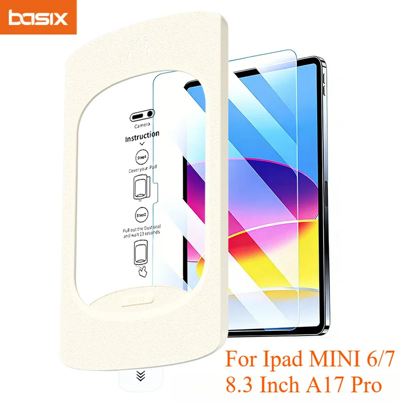Screen Protector For iPad Mini 7 A17 Pro Tempered Glass Mini 6 8.3 Inch  Film Easy Installation Dust Free No Bubbles No Garbage