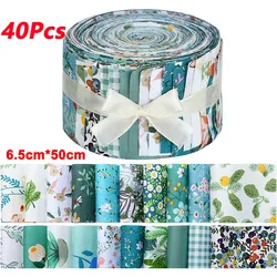 40 Pcs Jelly Cotton Fabric Patchwork Roll Fabric Quilting Strips 2.55*19.68 pollici per cucire artigianato fai da te fatto a mano Home Party Decor