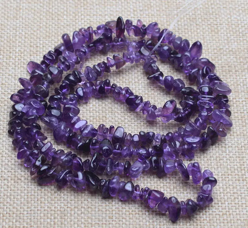 60 Inch Long Natural Irregular Amethyst Rubbly Jewelry Necklace