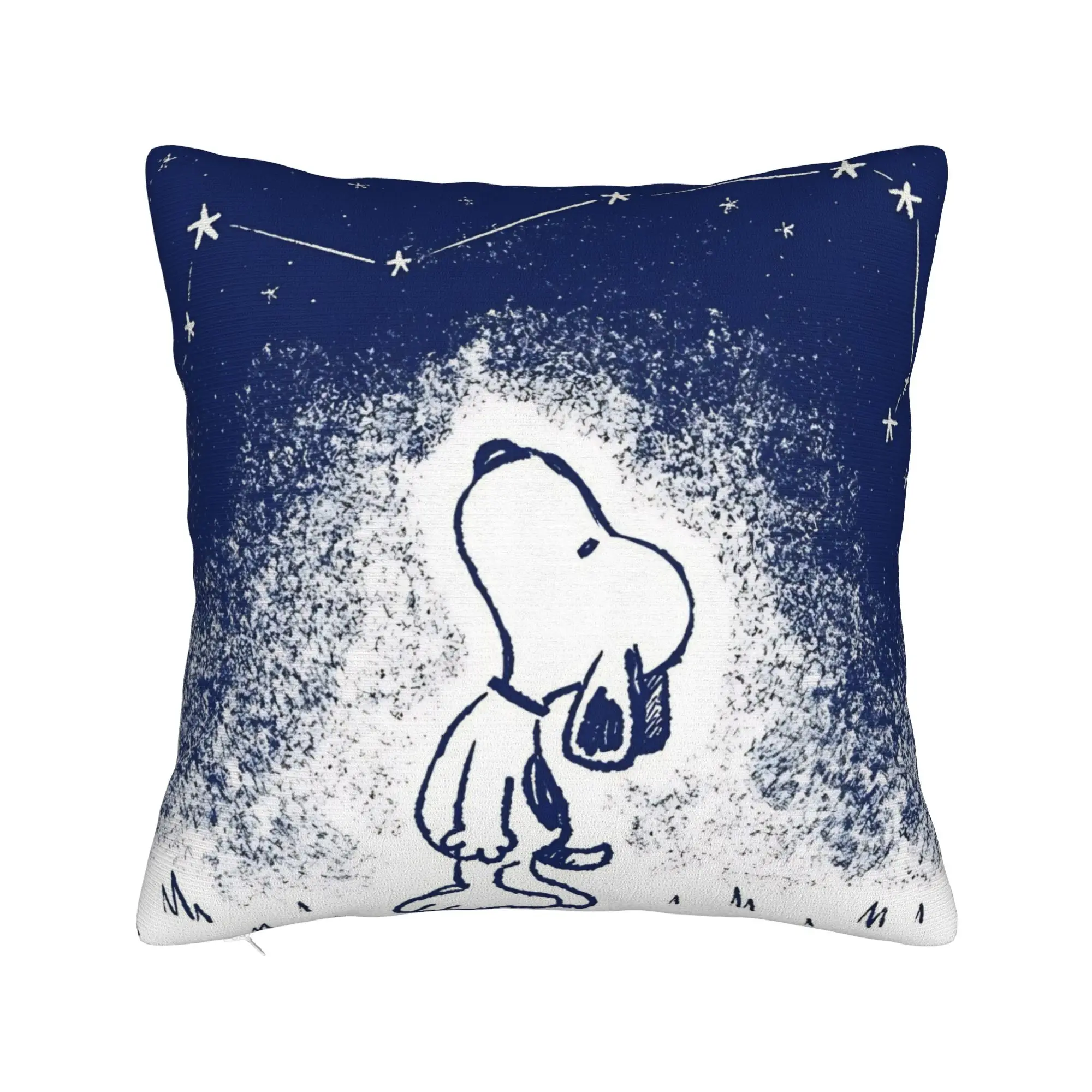 Cartoon Cute S-Snoopys Square Pillowcases Polyester Home  Cushion Cover Cute Home Decoration Pillow Cover 45*45
