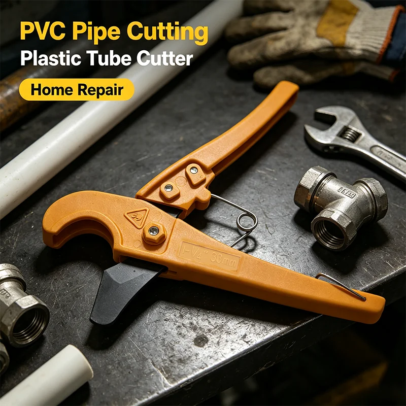 SENSH PVC Pipe Cutter Pipe With 65Mn Spring Steel Blade Cutting Tool  Ratchet Pipe Cutter up to 33mm(1/4