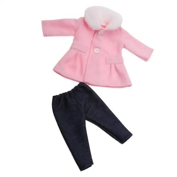 2x Baby Doll Girl Clothes, Coat And Pants 2pcs / Set for 18 Inch Dolls