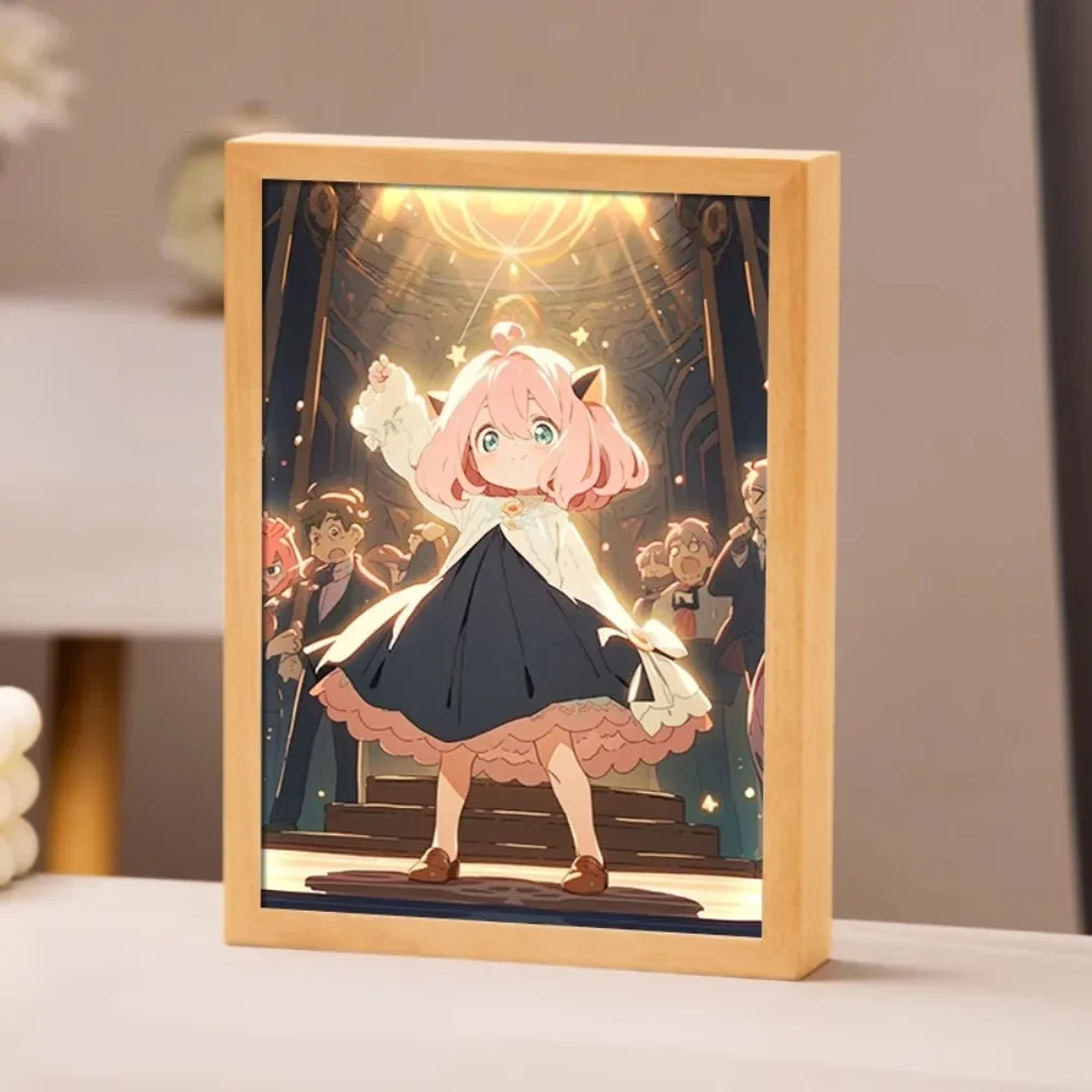 Anime Peripheral SPY×FAMILY Cartoon Cute High Definition Painting LRD Light Picture Bedroom Desktop Decoration Night Lamp Gift