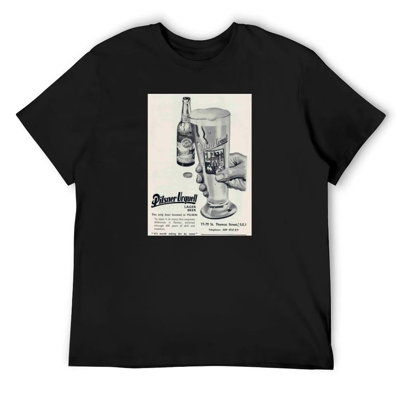 

pilsner urquell beerr T-Shirt plain customs Short sleeve tee men t shirts high quality