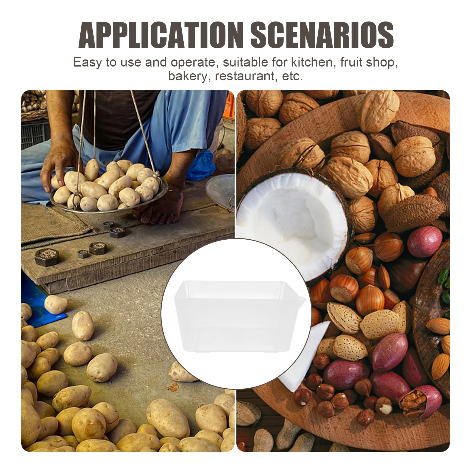 2pcs Acrylic Weighing Transparent Scale Tray Rack Electronic Scale Tray Kitchen Measuring Dish Food Bowls Medical Pan